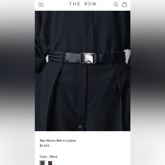 New The Row Alex Woven Belt in Leather $1,010 Size S main image 4